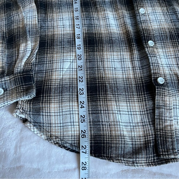 PacSun Lumber Plaid Long Sleeve Hooded Shirt - Picture 6 of 13